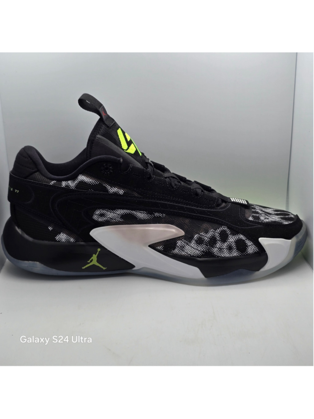 Men's Jordan Luka 2 Basketball Sneakers Black and Neon Green men's 11